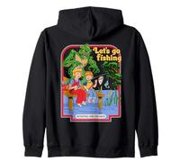 Let's Go Fishing Swamp Retro Vintage Funny Adult Humor Sweat à Capuche