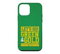 Let's Go Green & Gold Couleurs préférées de l'équipe Vintage Game Day Coque pour iPhone 12 Mini