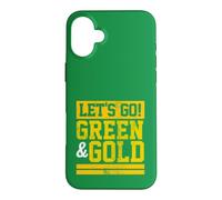Let's Go Green & Gold Couleurs préférées de l'équipe Vintage Game Day Coque pour iPhone 16 Plus