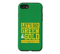 Let's Go Green & Gold Couleurs préférées de l'équipe Vintage Game Day Coque pour iPhone SE (2020) / 7/8