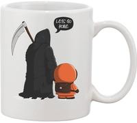 Let's Go Home Tasse en céramique Death Grim Reaper et Kenny Blanc