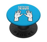 Let's Go Jésus Faith Enthousiasme Christian Believer PopSockets PopGrip Adhésif
