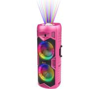 Let'S Go Party 5150 Rose - Enceinte Bluetooth Portable - Enceinte Lumineuse Sans Fil De 200 Watts Et Microphone Sans Fil - Autonomie De 5 Heures[X688]