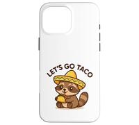 Let's Go Taco Cute Kawaii Raton laveur tenant un taco graphique Coque pour iPhone 16 Pro Max