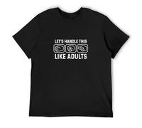Let's Handle Like This Adults Humor Rock Paper Scissors Mens T-Shirt Black Tees Unisex Shirt XL