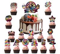 Lets Joy 2026 Nouvel An Cupcake Décorations, 16 Pièces Cupcake Toppers, Happy New Year Gâteau Topper, Décorations Cupcakes Année Accessoires, Desserts Cake Cuisson (A)