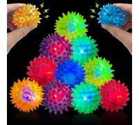Lets Joy Balle Hérisson, Lot de 12 Balles de Hérisson Lumineuses pour Enfants, Balle Lumineuse pour Enfants, Balle Anti-Stress Lumineuse, Cadeau d'Anniversaire Enfant Cadeaux de Fête
