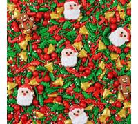 Lets Joy Décoration de Gâteau Noël, 100g Noël Gâteau Topper, Partie Fournitures Thème Fête Forme, Anniversaire Gateau Pâtisserie Muffins Décorations (B1)