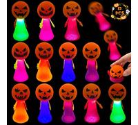 Lets Joy Jouets à Ressort LED pour Halloween, Jouet de Saut Clignotant, Cadeaux d'Anniversaire et de Fête pour Enfants