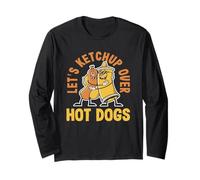 Let's Ketchup Over Hot Dogs Amoureux des Hot-Dogs Manche Longue