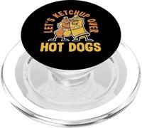 Let's Ketchup Over Hot Dogs Amoureux des Hot-Dogs PopSockets PopGrip pour MagSafe