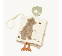 let's make Livre sensoriel en tissu pour bébé à partir de 0, 3, 6, 12 mois - Livre d'or interactif avec hochet miroir - Jouet pour poussette - Cadeau pour garçon et fille (livre en tissu d'ours)