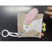 let's make Livre sensoriel en tissu pour bébé à partir de 0, 3, 6, 12 mois - Livre d'or interactif avec hochet miroir - Jouet pour poussette - Cadeau pour garçon et fille (livre en tissu de lapin)
