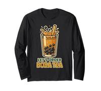 Lets Order Boba Tea Bubble Tea Milk Tea Amateur de thé Manche Longue