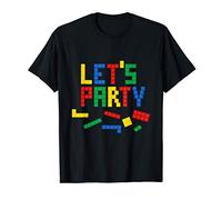 Let's Party Master Builder Cool Bricks Block Building T-Shirt