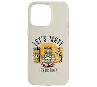 Let's Party Tiki Statue de Dessin animé pour Ceux Qui Aiment Tikis Coque pour iPhone 15 Pro Max