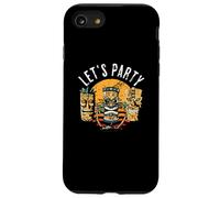 Let's Party Tiki Statue de Dessin animé pour Ceux Qui Aiment Tikis Coque pour iPhone SE (2020) / 7/8