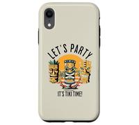 Let's Party Tiki Statue de Dessin animé pour Ceux Qui Aiment Tikis Coque pour iPhone XR