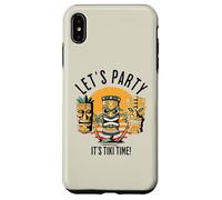 Let's Party Tiki Statue de Dessin animé pour Ceux Qui Aiment Tikis Coque pour iPhone XS Max