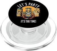 Let's Party Tiki Statue de Dessin animé pour Ceux Qui Aiment Tikis PopSockets PopGrip pour MagSafe