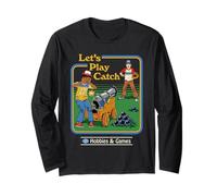Let's Play Catch Cannon Retro Vintage Funny Adult Humor Manche Longue