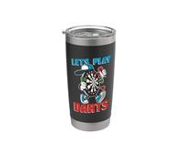 Lets Play Darts Loves Target Bullseye Target Sports Gobelet isotherme en acier inoxydable double paroi