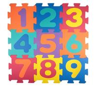 Let's Play Tapis de Puzzle 18 Pièces Avec Chiffres Colorés 96 x 96 cm Mousse