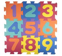 Let's Play Tapis de Puzzle 18 Pièces Avec Chiffres Colorés 96 x 96 cm Mousse