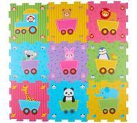 Let's Play Tapis Puzzle Bébé - Tapis Enfant en Mousse avec Animaux - Jouet Éducatif Puzzle - 30,5 x 30,5 cm - 18 Pièces