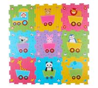Let's Play Tapis Puzzle Bébé - Tapis Enfant en Mousse avec Animaux - Jouet Éducatif Puzzle - 30,5 X 30,5 cm - 18 Pièces