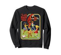 Lets Raise Hell Demon Retro Vintage Funny Adult Humor Sweatshirt