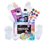 LET'S RESIN Epoxy Resin Kit Complet, 500ml Kit Resine Epoxy Complet Débutant avec Moule Resine Epoxy