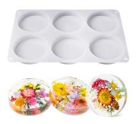 LET'S RESIN Moule en Silicone Extra Profond - 6 Cavités pour Résine Époxy - Tapis de Tasses, Loisirs Créatifs