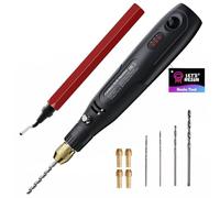 LET'S RESIN Perceuse à résine sans fil, réglage à 3 vitesses et perceuse à bijoux en résine rechargeable avec outil d'ébavurage, 19 accessoires, outil rotatif sans fil à forte puissance pour moules à