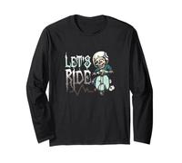 Let's Ride Trottinette Halloween Squelette Rétro Vibes Art Manche Longue