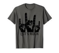 Let's Rock Fourchette en métal Motif diable T-Shirt