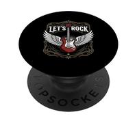 Let's Rock Guitare électrique Rock and Roll PopSockets PopGrip Adhésif