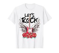 Lets Rock Guitare électrique Rock&Roll Vintage Rock Concert T-Shirt