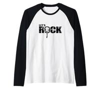 Let's Rock Guitare Musique Style Genre Rock Band Manche Raglan