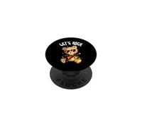 Let's Rock Guitare Ours en Peluche rétro Vintage Rock N Roll PopSockets PopGrip Adhésif