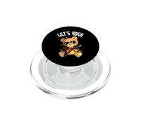 Let's Rock Guitare Ours en Peluche rétro Vintage Rock N Roll PopSockets PopGrip pour MagSafe