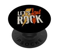 Let's Rock Heavy Metal Rock n Roll Music PopSockets PopGrip Adhésif