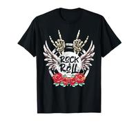 Lets Rock & Roll Squelette Main Rétro Vintage Rock Concert T-Shirt