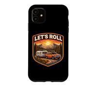 Let's Roll Caravane Camping Remorque Montagne Camper Nature Coque pour iPhone 11