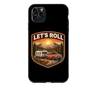 Let's Roll Caravane Camping Remorque Montagne Camper Nature Coque pour iPhone 11 Pro Max