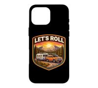 Let's Roll Caravane Camping Remorque Montagne Camper Nature Coque pour iPhone 16 Pro Max