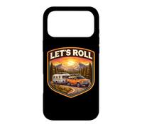 Let's Roll Caravane Camping Remorque Montagne Camper Nature Coque pour iPhone 17 Pro Max