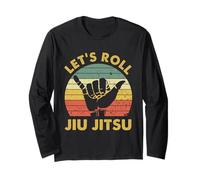 Let's Roll Jiu Jitsu Vintage Sunset Funny Martial Arts BJJ Manche Longue