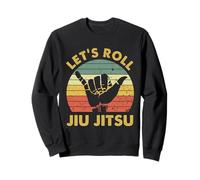 Let's Roll Jiu Jitsu Vintage Sunset Funny Martial Arts BJJ Sweatshirt