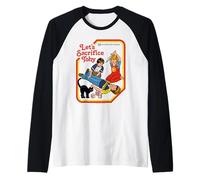 Let's Sacrifice Toby Occult Retro Vintage Funny Adult Humor Manche Raglan